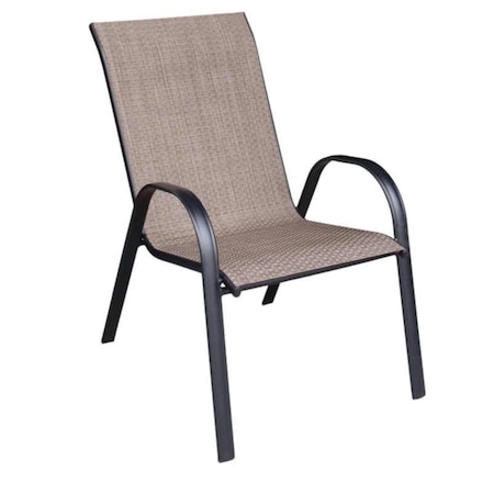 Living Accents Black Steel Frame Sling Chair LTR-STACK-R